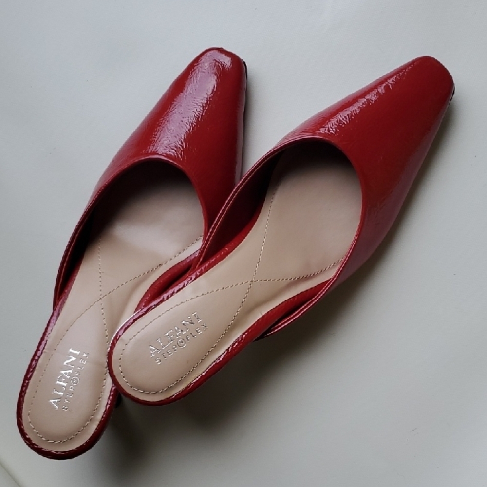 Alfani Red Patent Leather Mules